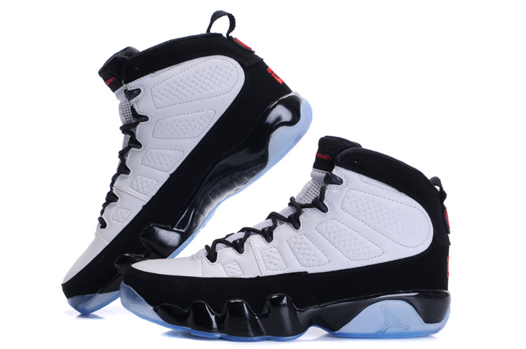 Jordan 9 Retro Transparent Sole White Black