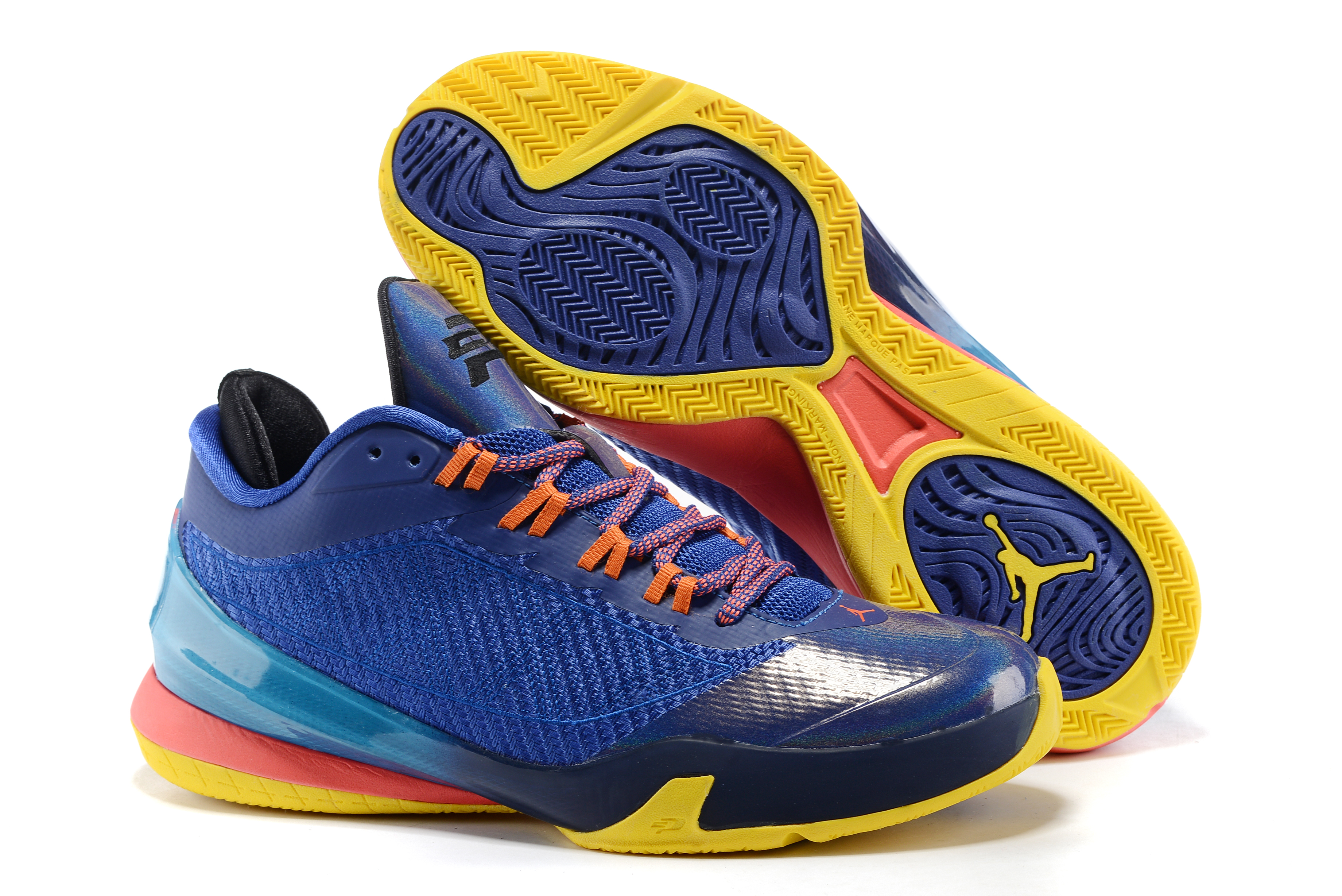 Air Jordan CP3 8 Blue Yellow Red Shoes - Click Image to Close