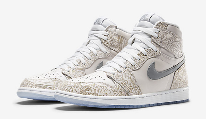 Air Jordan High 1 Carving Yellow White Shoes For Lovers - Click Image to Close