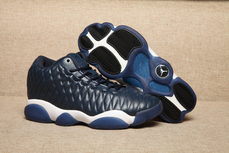 Air Jordan Horizon Low Premium Air Shoes Of AJ13 Deep Blue White