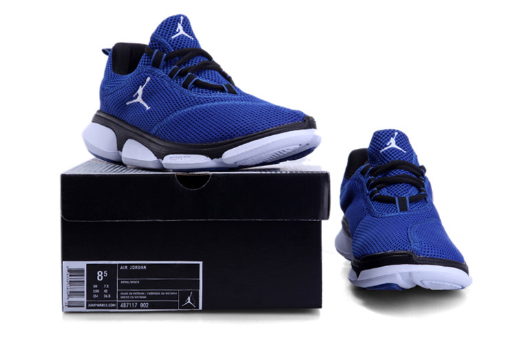 Women's Air Jordan Running Shoes Blue White - Click Image to Close