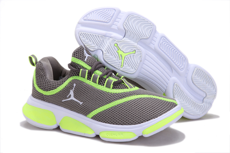 Air Jordan Running Shoes Grey Green For Women
