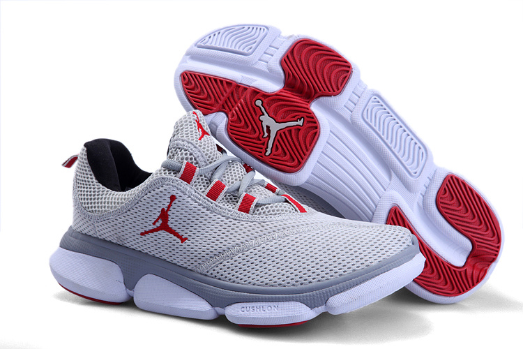 Air Jordan Running Shoes Grey Red For Women