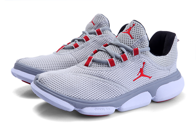 Air Jordan Running Shoes Grey White - Click Image to Close