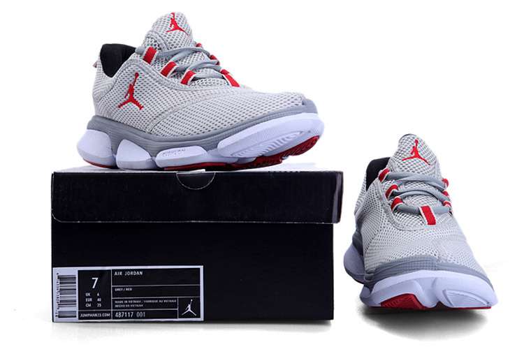 Air Jordan Running Shoes Grey White - Click Image to Close