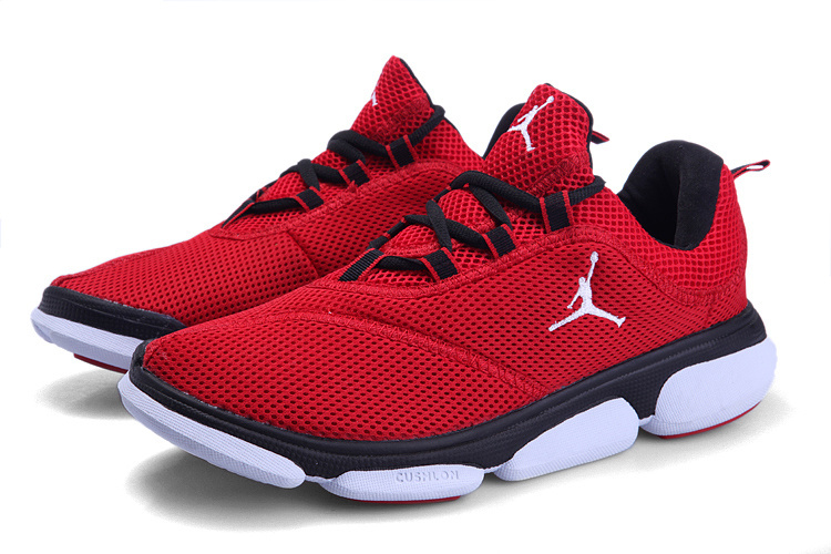 Air Jordan Running Shoes Red Black White - Click Image to Close