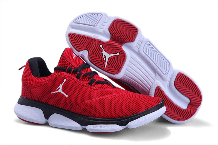 Air Jordan Running Shoes Red Black White - Click Image to Close