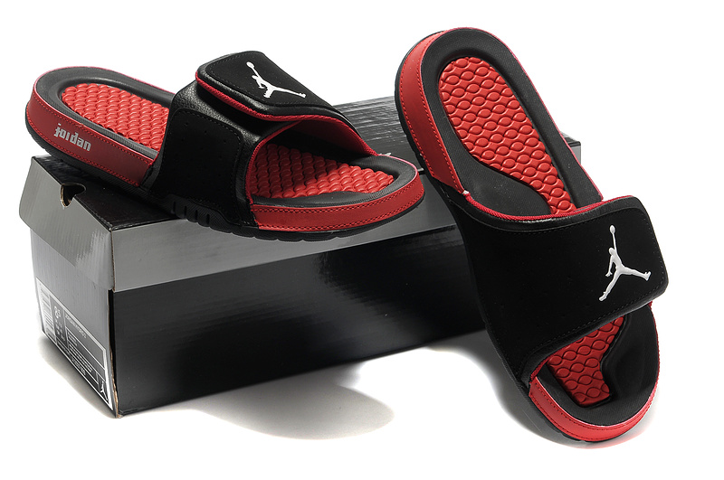 Air Jordan Slipper Black Red