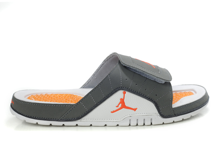 Air Jordan Slipper Grey White Orange - Click Image to Close