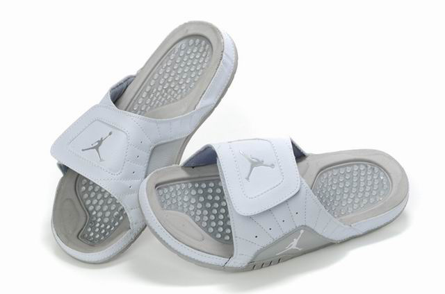 Air Jordan Slipper Grey White - Click Image to Close