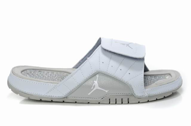 Air Jordan Slipper Grey White - Click Image to Close