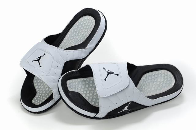 Air Jordan Slipper White Black Black - Click Image to Close