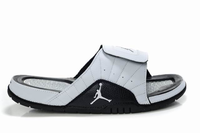 Air Jordan Slipper White Black Black
