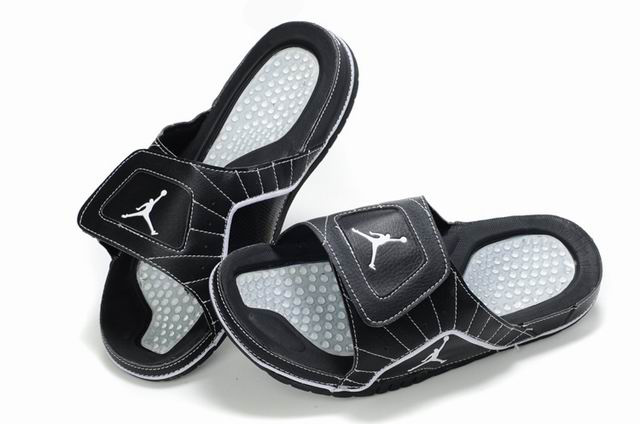 Air Jordan Slipper White Black White - Click Image to Close