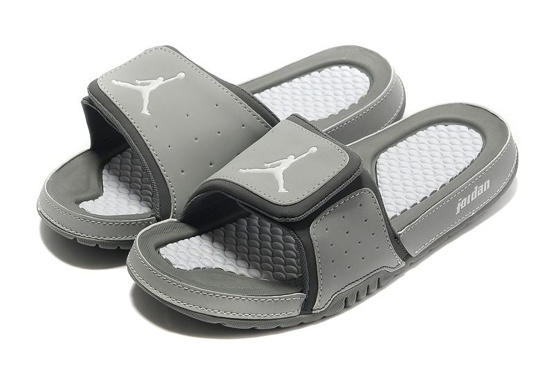 Air Jordan Slipper White Grey