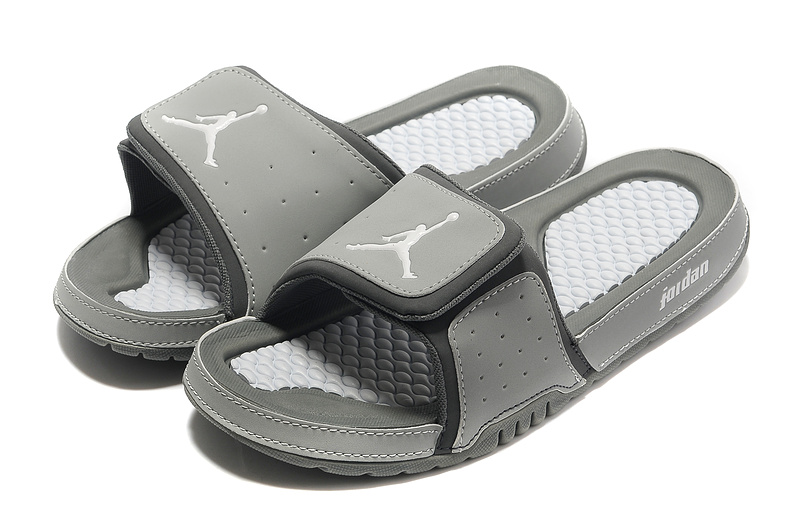 Air Jordan Slipper White Grey - Click Image to Close