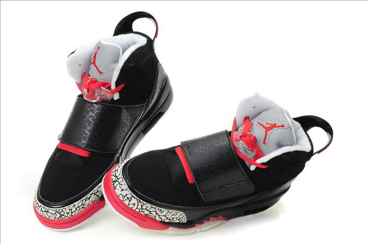 Real Air Jordan Son Of Mars Black Red - Click Image to Close