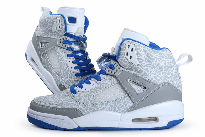 Air Jordan Spizike White Grey Blue Shoes - Click Image to Close