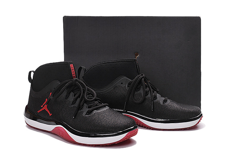 Air Jordan Training Shoes 1 Low Black Red White - Click Image to Close