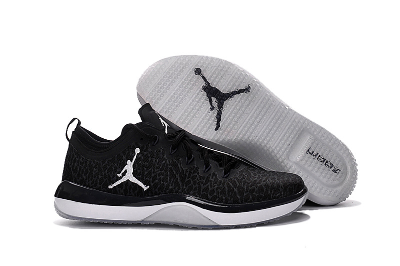 Air Jordan Training Shoes 1 Low Black White - Click Image to Close