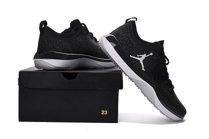 Air Jordan Training Shoes 1 Low Black White - Click Image to Close