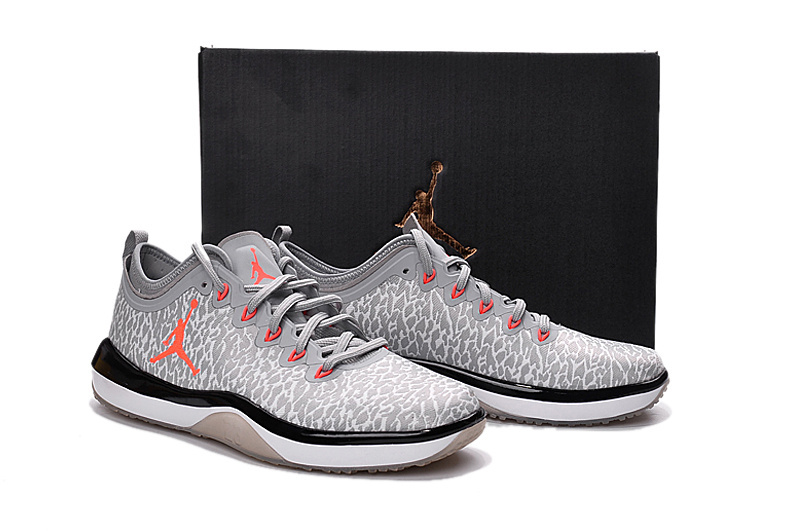 Air Jordan Training Shoes 1 Low Grey Reddish Orange Black