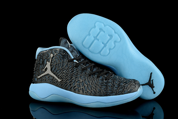 jordan shoes black and blue