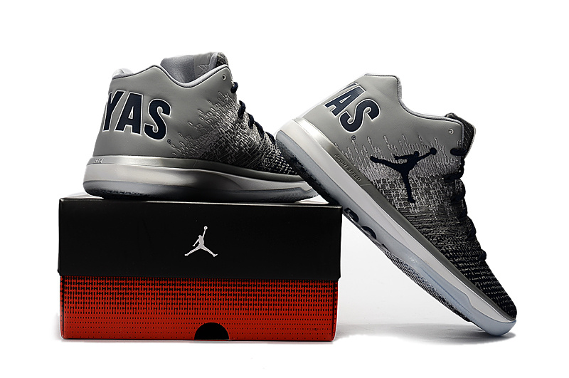 Air Jordan XXXI Low George Town Grey Black Shoes - Click Image to Close