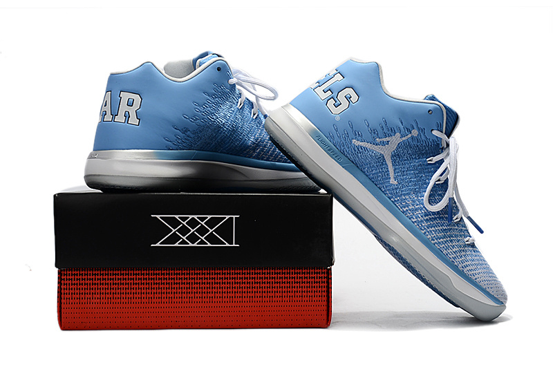 Air Jordan XXXI Low North Carolina Blue Shoes - Click Image to Close