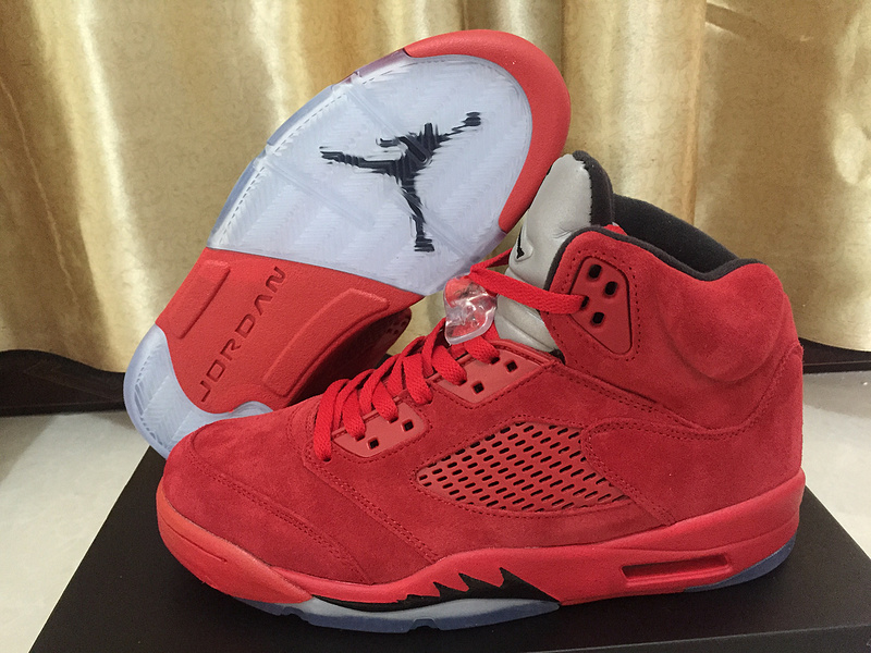 Authentic Air Jordan 5 Bulls Red Shoes