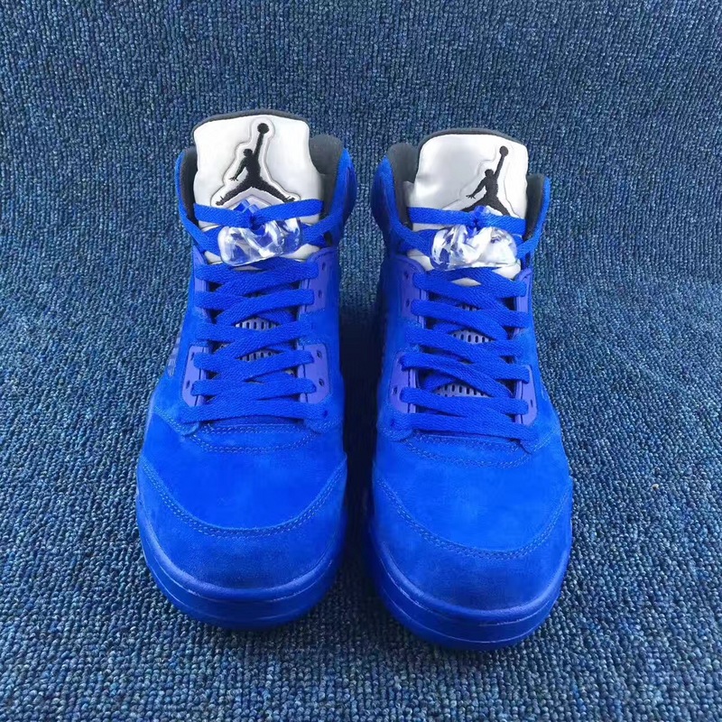Authentic Air Jordan 5 Sapphire Blue Shoes