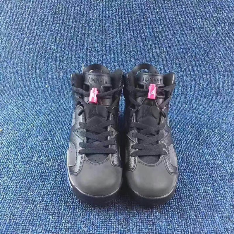 Authentic Air Jordan 6 GS Black Pink Reflective Shoes