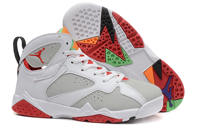 Bugs Bunny Air Jordan 7 White Grey Red For Women