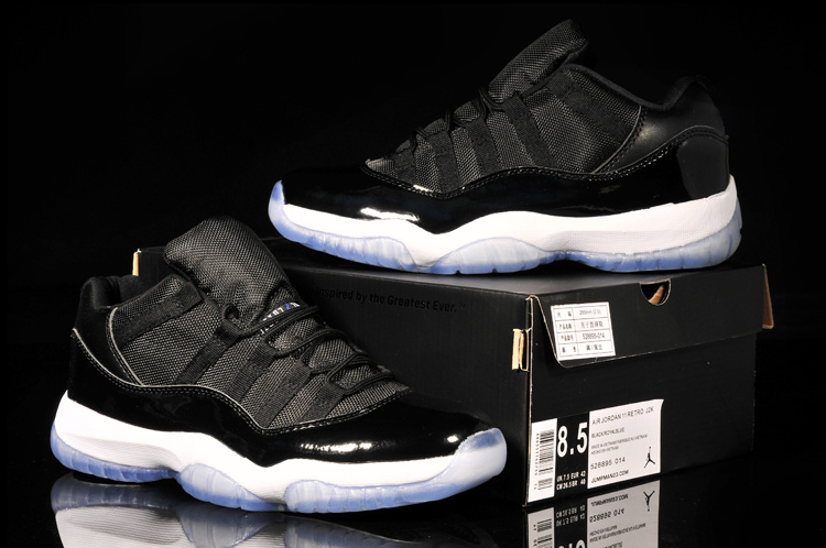 Classic Air Jordan 11 Low Reissue Black White Shoes