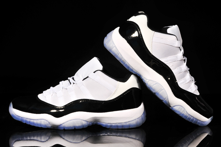 Classic Air Jordan 11 Low Reissue Concord White Black Shoes