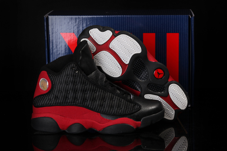 Cool Summer Air Jordan 13 Black Red Shoes - Click Image to Close