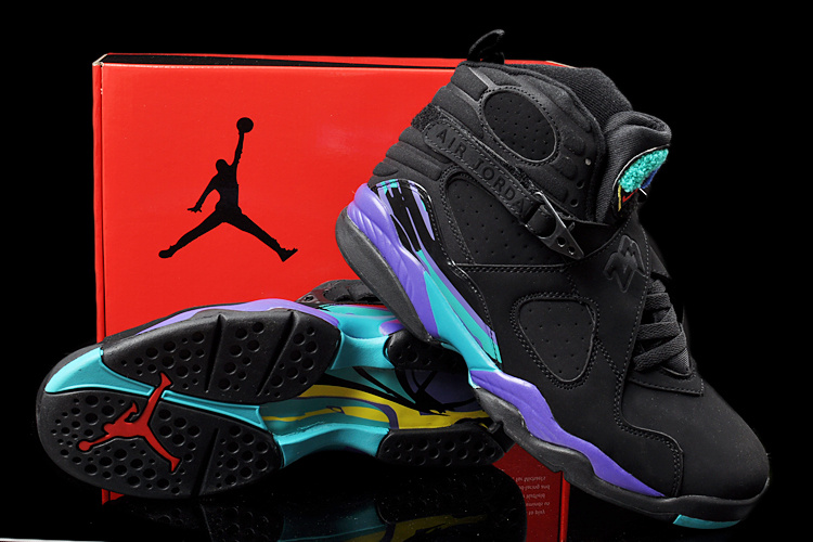 Duplicate Air Jordan 8 Black Green Shoes