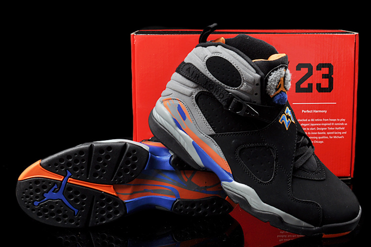 jordan retro 8 black and orange