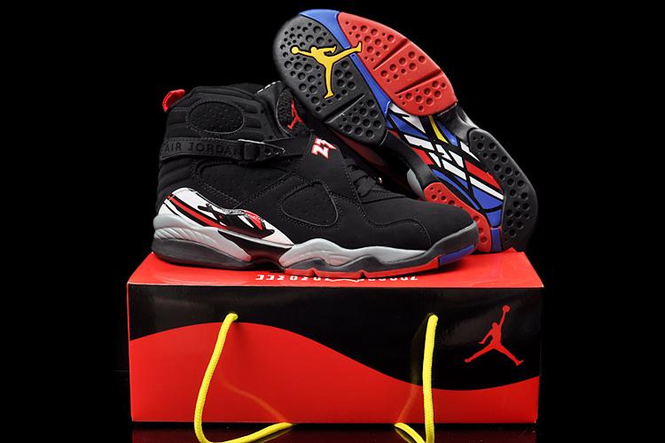 Duplicate Air Jordan 8 Black Grey Red Shoes