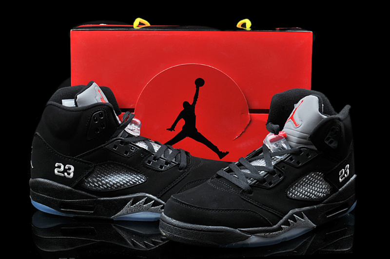 New Arrival Hardback Air Jordan 5 All Black Shoes - Click Image to Close