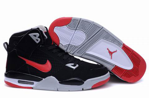 High Heel Air Jordan 4 Black Red Grey Shoes