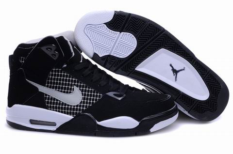 High Heel Air Jordan 4 Black White Shoes - Click Image to Close