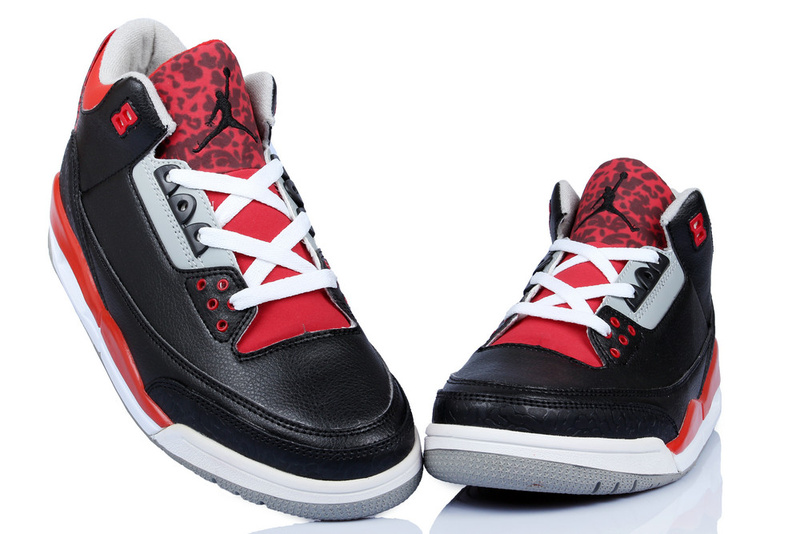 New Arrival Jordan 3 Retro Bandit Edition Black Red White Shoes - Click Image to Close
