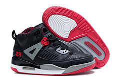 Kids Air Jordan Spizike 3.5 Black Grey Red Shoes - Click Image to Close