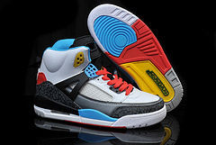 Kids Air Jordan Spizike 3.5 Grey Black Red Blue Shoes