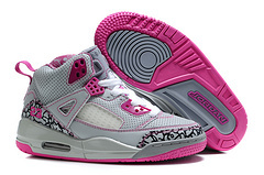 Kids Air Jordan Spizike 3.5 Grey Pink Shoes - Click Image to Close