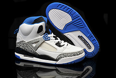 Kids Air Jordan Spizike 3.5 White Grey Blue Shoes
