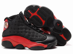 Kids Jordan 13 Red Black Basketball Shoes