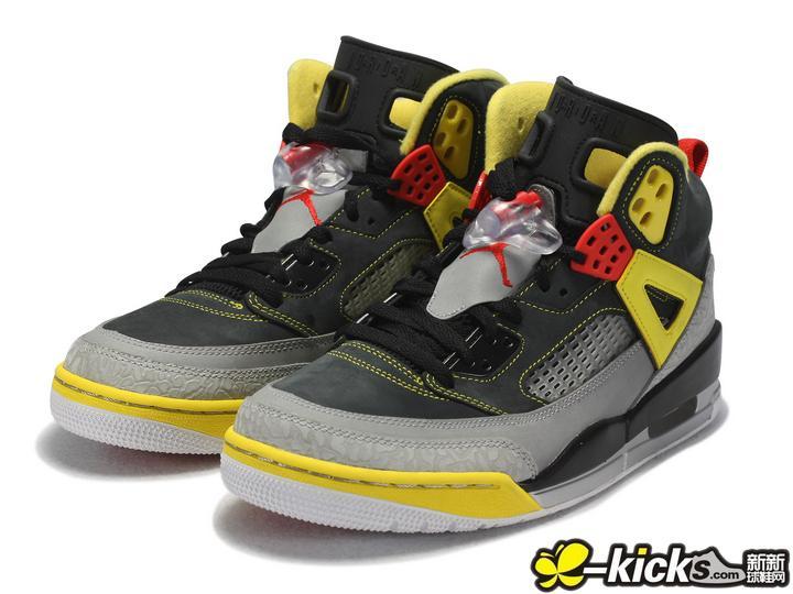 Latest Jordan 3.5 Black Grey Yellow Red Shoes - Click Image to Close