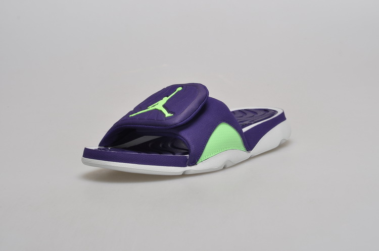 Men Jordan Hydro 5 Slide Sandals Purple Green